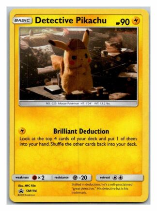 Detective Pikachu SM194 Promo (Holo) (Exc Condition)