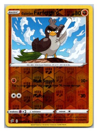 Galarian Farfetch'd 94/192 Rebel Clash (Reverse Holo) (Exc Condition)