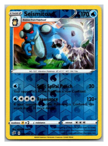 Seismitoad 46/192 Rebel Clash (Reverse Holo) (Exc Condition)