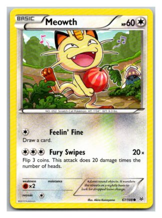 Meowth 67/108 Roaring Skies (Common) (LP Condition)