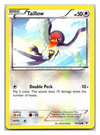 Taillow 70/108 Roaring Skies (Common) (Exc Condition)