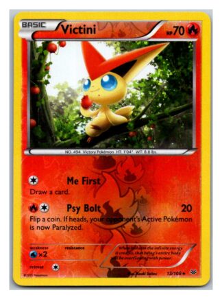 Victini 13/108 Roaring Skies (Reverse Holo) (Exc Condition)