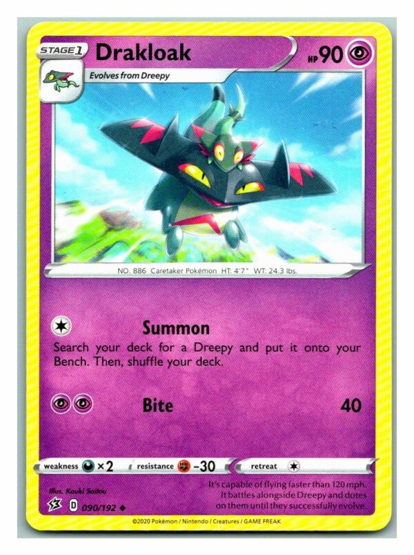 Drakloak 90/192 Rebel Clash (Uncommon) (Exc Condition)