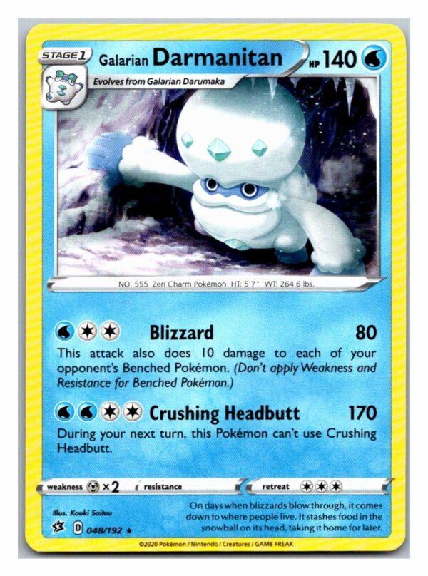 Galarian Darmanitan 048/192 Rebel Clash (Rare) (Exc Condition)