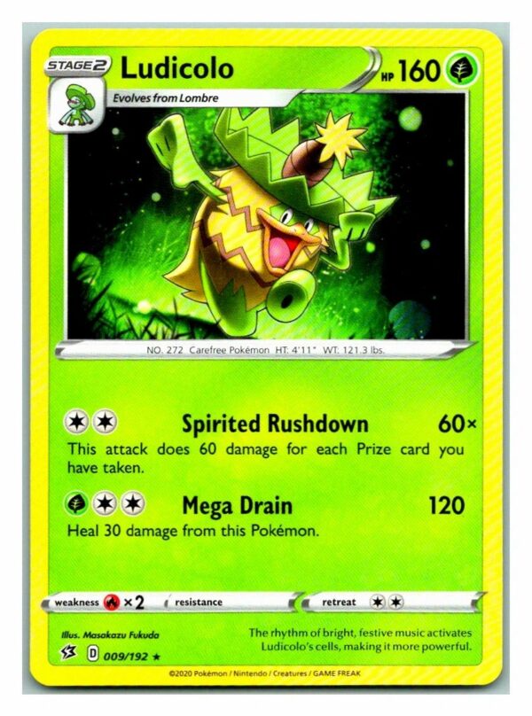 Ludicolo 9/192 Rebel Clash (Rare) (Exc Condition)