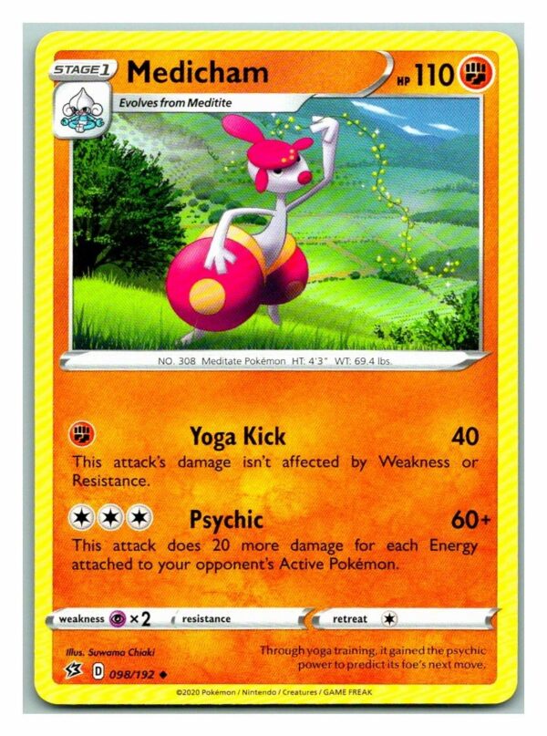 Medicham 98/192 Rebel Clash (Uncommon) (Exc Condition)