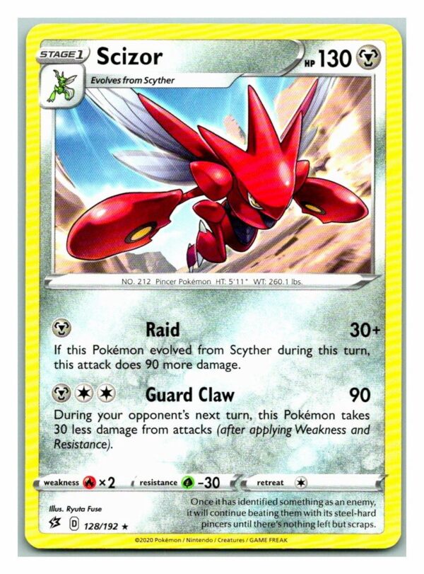 Scizor 128/192 Rebel Clash (Rare) (Exc Condition)
