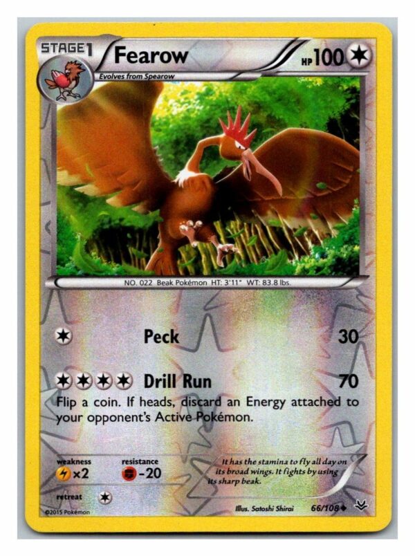 Fearow 66/108 Roaring Skies (Reverse Holo) (Exc Condition)