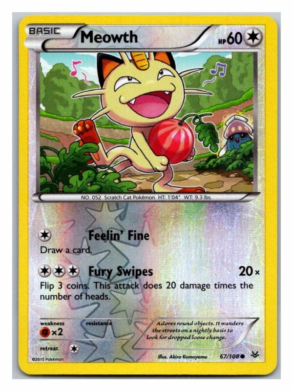 Meowth 67/108 Roaring Skies (Reverse Holo) (Exc Condition)