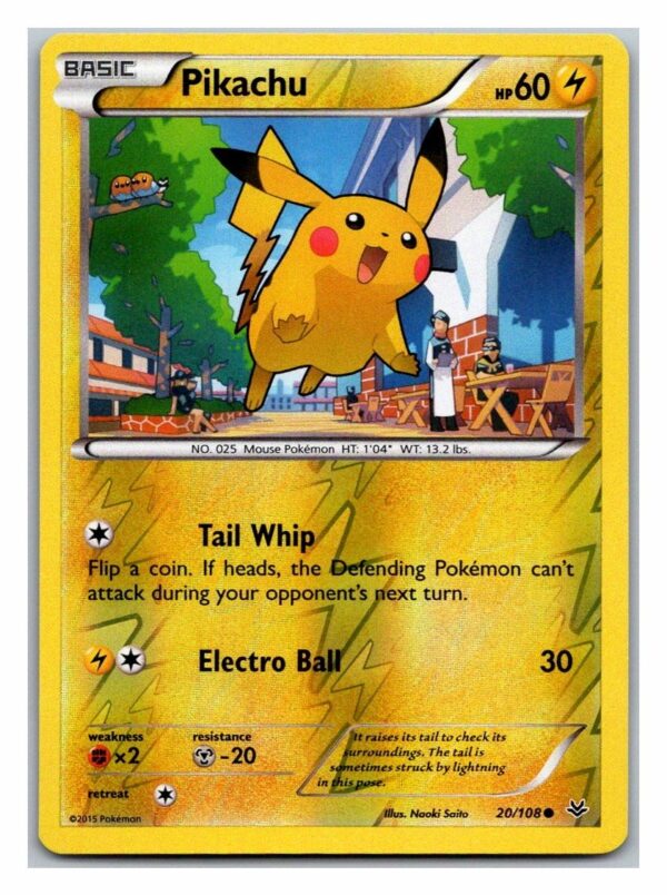 Pikachu 20/108 Roaring Skies (Reverse Holo) (Exc Condition)