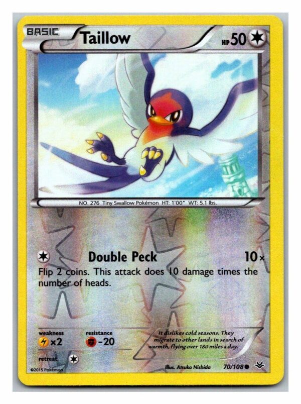 Taillow 70/108 Roaring Skies (Reverse Holo) (Exc Condition)