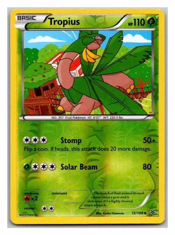 Tropius 12/108 Roaring Skies (Reverse Holo) (Exc Condition)
