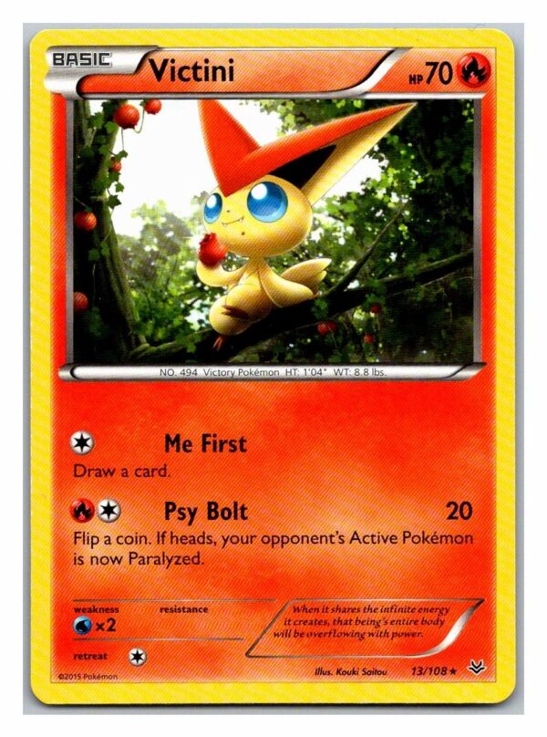 Victini 13/108 Roaring Skies (Rare) (Exc Condition)