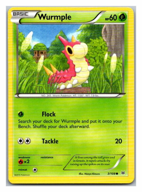Wurmple 3/108 Roaring Skies (Common) (Exc Condition)