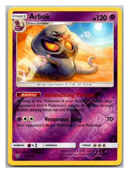 Arbok 37/73 Shining Legends (Reverse Holo) (Exc Condition)