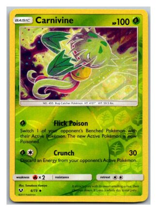 Carnivine 6/73 Shining Legends (Reverse Holo) (Exc Condition)