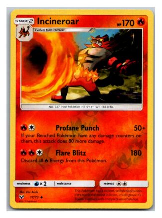 Incineroar 17/73 Shining Legends (Reverse Holo) (Exc Condition)