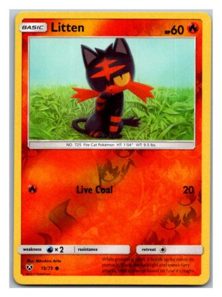 Litten 15/73 Shining Legends (Reverse Holo) (Exc Condition)