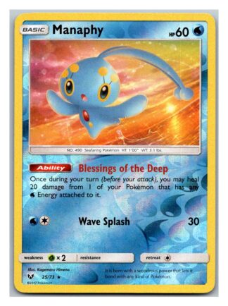Manaphy 25/73 Shining Legends (Reverse Holo) (Exc Condition)