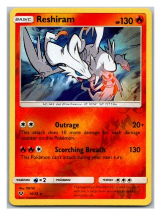 Reshiram 14/73 Shining Legends (Reverse Holo) (Exc Condition)