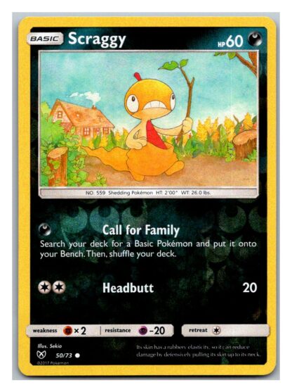 Scraggy 50/73 Shining Legends (Reverse Holo) (Exc Condition)