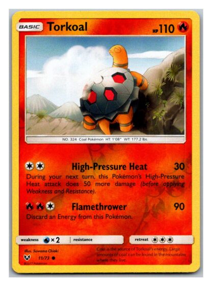 Torkoal 11/73 Shining Legends (Reverse Holo) (Exc Condition)
