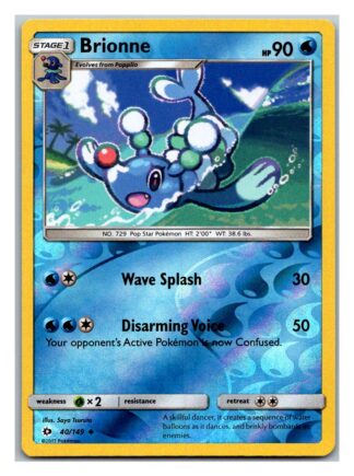 Brionne 40/149 Sun & Moon (Reverse Holo) (Exc Condition)
