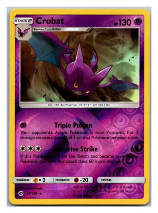 Crobat 56/149 Sun & Moon (Reverse Holo) (Exc Condition)