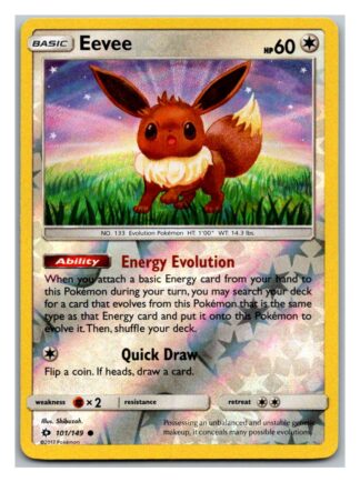 Eevee 101/149 Sun & Moon (Reverse Holo) (Exc Condition)