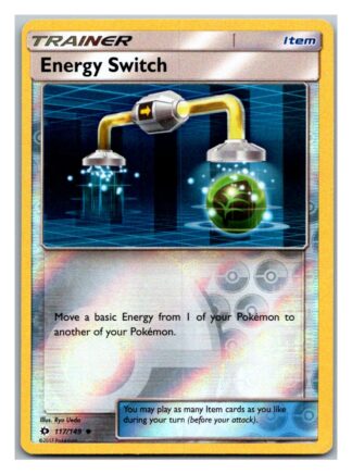 Energy Switch 117/149 Sun & Moon (Reverse Holo) (Exc Condition)