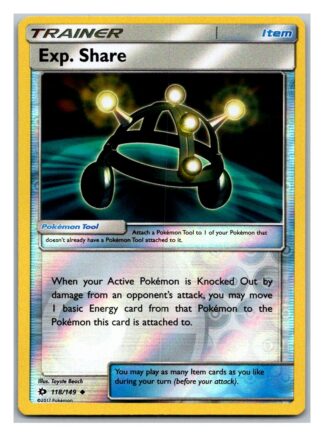 Exp. Share 118/149 Sun & Moon (Reverse Holo) (Exc Condition)