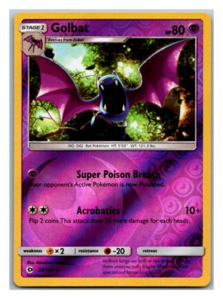 Golbat 55/149 Sun & Moon (Reverse Holo) (Exc Condition)
