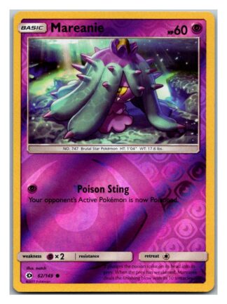 Mareanie 62/149 Sun & Moon (Reverse Holo) (Exc Condition)