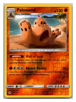 Palossand 75/149 Sun & Moon (Reverse Holo) (Exc Condition)