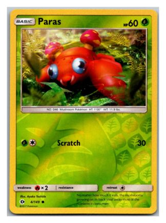 Paras 4/149 Sun & Moon (Reverse Holo) (Exc Condition)