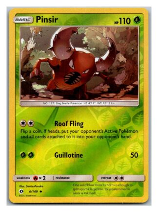Pinsir 6/149 Sun & Moon (Reverse Holo) (Exc Condition)