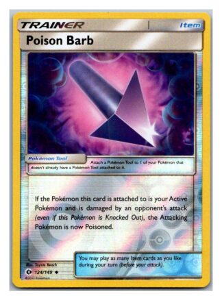 Poison Barb 124/149 Sun & Moon (Reverse Holo) (Exc Condition)