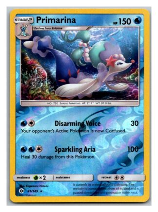 Primarina 41/149 Sun & Moon (Reverse Holo) (Exc Condition)