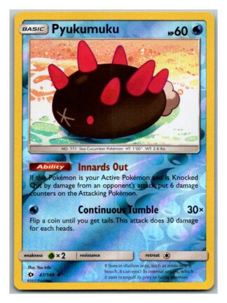 Pyukumuku 47/149 Sun & Moon (Reverse Holo) (Exc Condition)