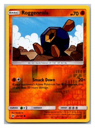Roggenrola 69/149 Sun & Moon (Reverse Holo) (Exc Condition)