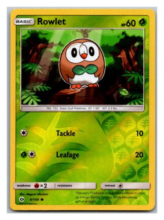 Rowlet 9/149 Sun & Moon (Reverse Holo) (Exc Condition)