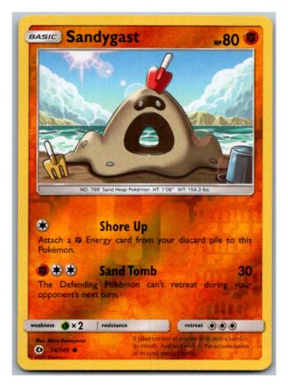Sandygast 74/149 Sun & Moon (Reverse Holo) (Exc Condition)