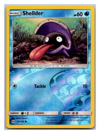 Shellder 33/149 Sun & Moon (Reverse Holo) (Exc Condition)