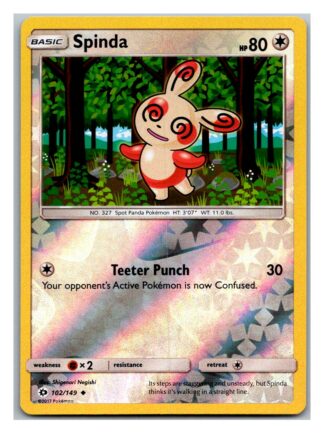 Spinda 102/149 Sun & Moon (Reverse Holo) (Exc Condition)