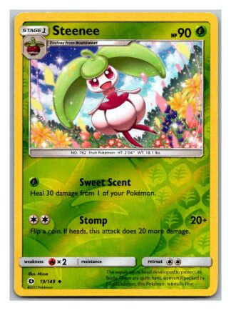 Steenee 19/149 Sun & Moon (Reverse Holo) (Exc Condition)