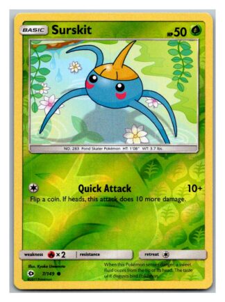 Surskit 7/149 Sun & Moon (Reverse Holo) (Exc Condition)