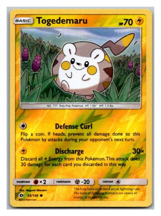 Togedemaru 53/149 Sun & Moon (Reverse Holo) (Exc Condition)