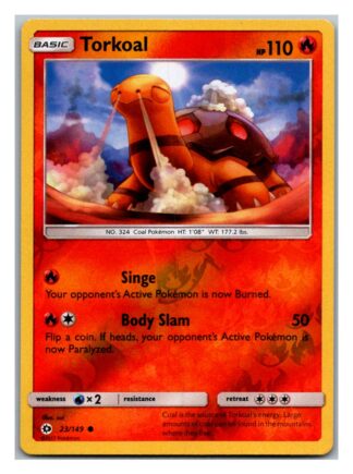 Torkoal 23/149 Sun & Moon (Reverse Holo) (Exc Condition)