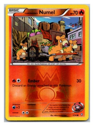 Team Magma's Numel 1/34 Double Crisis (Exc Condition) (Reverse Holo)