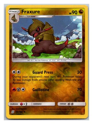 Fraxure 155/236 Unified Minds (Reverse Holo) (Exc Condition)